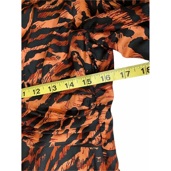 SANDRO Animal Printed Long Sleeve Dress Wildcat Fawn 40 Size 8 NWT - Picture 8 of 12